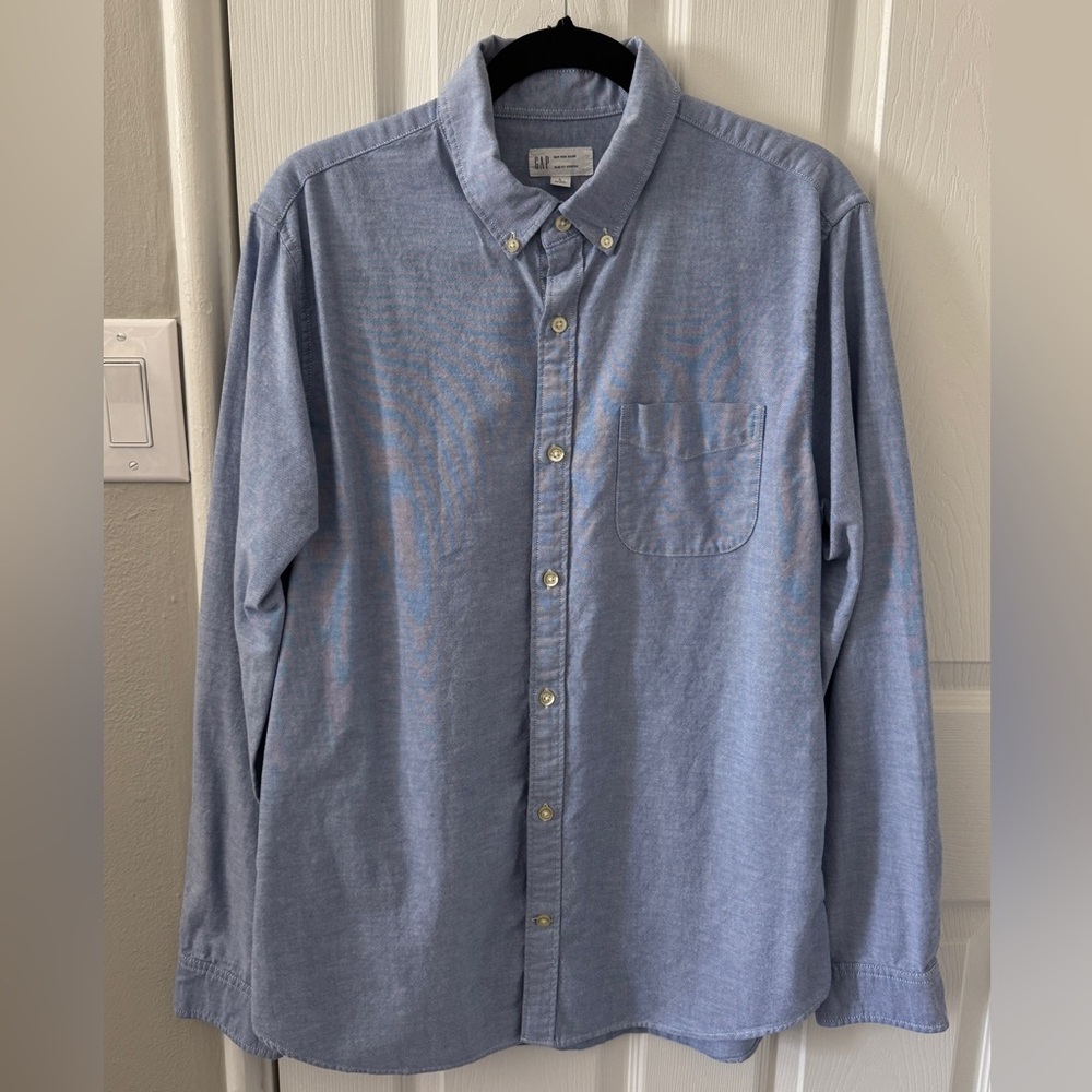 GAP Light Blue Casual Button-Down Shirt